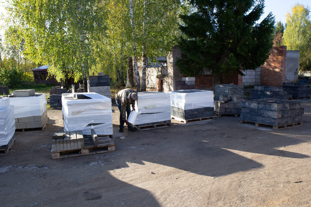 Местное производство тротуарной плитки в Барановичах Люксор